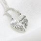 BestFriends Alloy Peach Heart Pendant Boudoir Honey Love Stitching Pendant Lettering Necklace