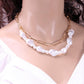Temperament Baroque Imitation Pearl Multilayer Necklace Double Versatile Chain Beaded Necklace Women's Jewelry