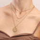Jewelry punk multi-layer pentagram geometric pendant necklace female niche design high-end necklace