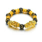 Gold Pixiu Bracelet Obsidian Color Leather Hugh Buddha Beads Bracelet for Men and Women Gift Set X Accessories