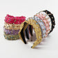 F221 wide-brimmed fabric headband fashion stained glass diamond knotted headband versatile hair accessories