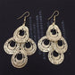 Four-leaf hollow big water drop earrings mixed batch Yunnan minority Dai earrings clothing accessories