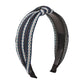 F4744 Ethnic personality color contrast embroidery knotted headband vacation fashion wide-brimmed retro simple girl headband