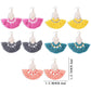 E954 Bohemia Rope Braided Tassel Earrings Creative Personality Ethnic Braided Stud Earrings
