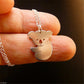 Fashion cute two-color mini bear necklace, cara bear clavicle chain female all-match alloy animal clavicle chain