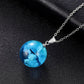 Creative Handmade Jewelry Blue Sky White Cloud Eagle Transparent Spherical Resin Pendant Short Necklace ETSY