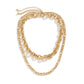 Jewelry Versatile Geometric Hollow Metal Necklace Simple Cross Chain Clavicle Double Layer Necklace Women