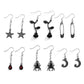 Jewelry Halloween personality spider blood drop exaggerated earrings sweet cool street shooting star niche earrings