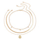 Jewelry Simple Round Bead Snake Bone Chain Necklace Retro Portrait Multi-layer Embossed Imitation Crystal Necklace