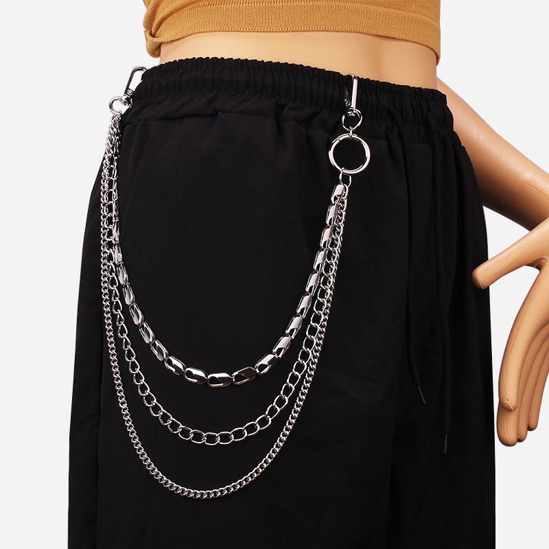 Jewelry Vintage Hip Hop Tassel Frosty Body Chain Ladies Cargo Punk Metal Chain Waist Chain