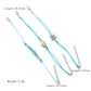 Anklet Creative Bohemian Starfish Shell Blue Bead Anklet Set Three-piece Set