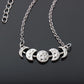 Fashion creative total lunar eclipse necklace personalized crescent moon pendant summer clavicle chain jewelry