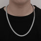 Jewelry niche design sense men's wide-brimmed foxtail chain single chain necklace