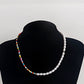Explosive Bohemian colored rice beads imitation pearl necklace necklace female ins hand-woven necklace