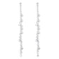 E1751 Temperament simple niche metal earrings micro-inlaid rhinestones long chain personality retro earrings