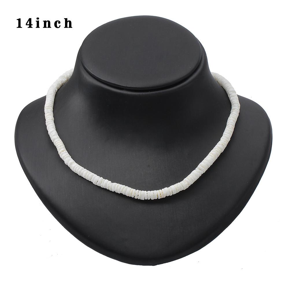 White Ocean Elements Round Broken Shell Conch Choker Beach Vacation Items Jewelry