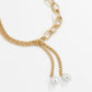 Jewelry Hip Hop Cool Metal Chain Clavicle Necklace Temperament Baroque Imitation Pearl Necklace