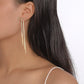 E1542 Jewelry Bow Knot Tassel Long Earrings Temperament Sweet Internet Celebrity Cold Earrings