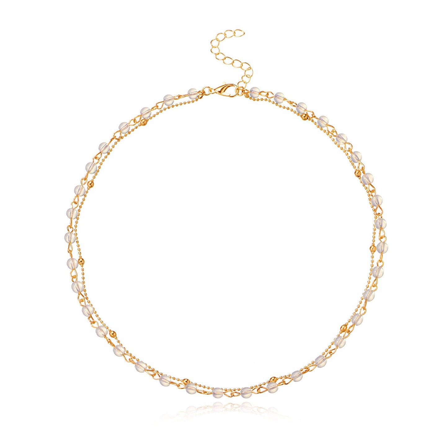 Ladies Simple Bead Accessory Clavicle Chain Necklace