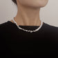 Jewelry broken silver a few taels irregular splicing pearl necklace sweater chain personality all-match trendy cool necklace