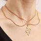 Jewelry Simple Retro Flat Snake Chain Tassel Necklace Female Ins Pastoral Snake Pendant Necklace