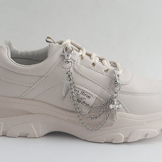 Hip Hop Metal Shoe Chain Metal Tassel Shoe Chain Charm Ladies Shoe Buckle Chain Is Cross Shoe Accessories
