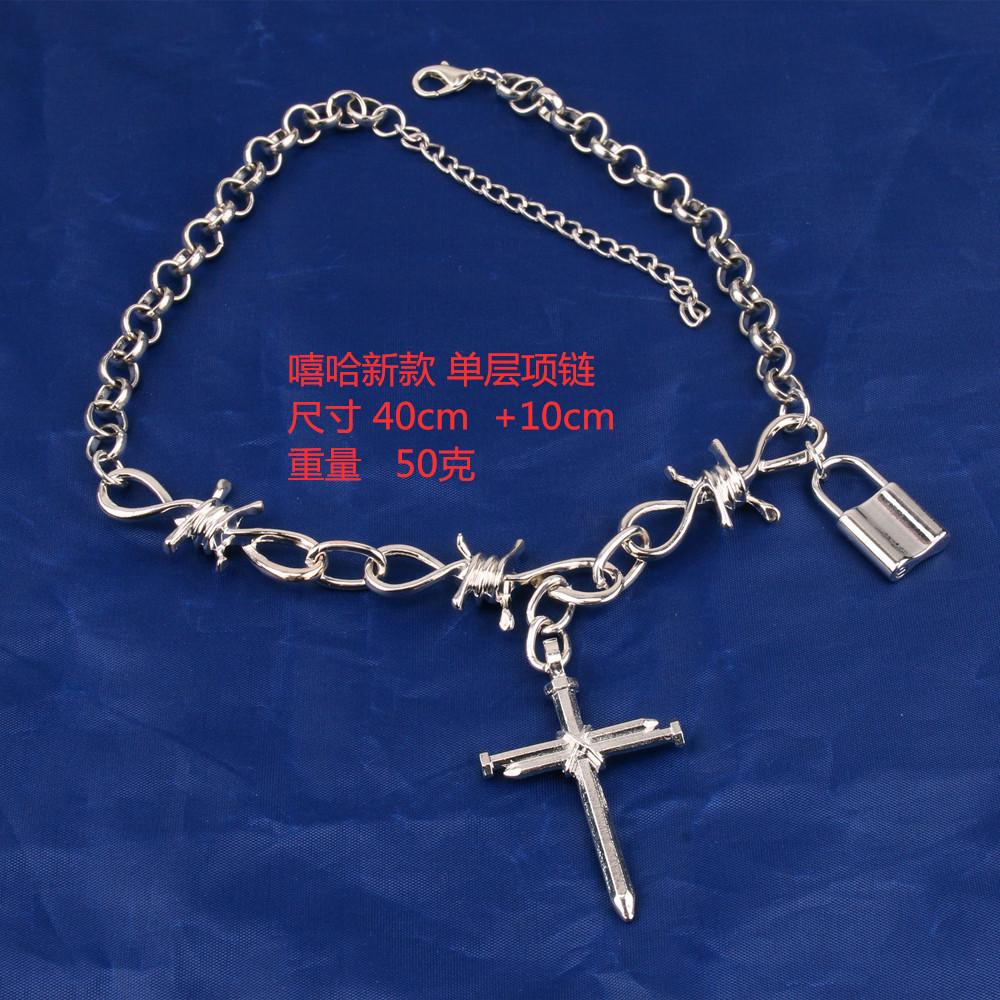 Necklace jewelry punk indifferent thorn steel nails multi-layer necklace clavicle chain hipster night accessories