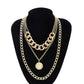 Jewelry Personality Exaggerated Chain Necklace Sweater Chain Simple Queen Pendant Multilayer Necklace Female