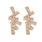 Earrings Frosted Irregular Geometric Stud Earrings Trendy Street Shooting Rectangular Stitching Ear Jewelry