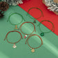 Ornament Christmas elements elk snowflake bracelet set creative snowman adjustable wax thread jewelry