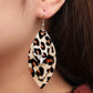 Fashion retro leopard earrings simple double layer pu leather earrings accessories