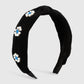F4525 rhinestone pure color temperament headband imitation pearl niche elegant wide-brimmed fabric knotted going out headband