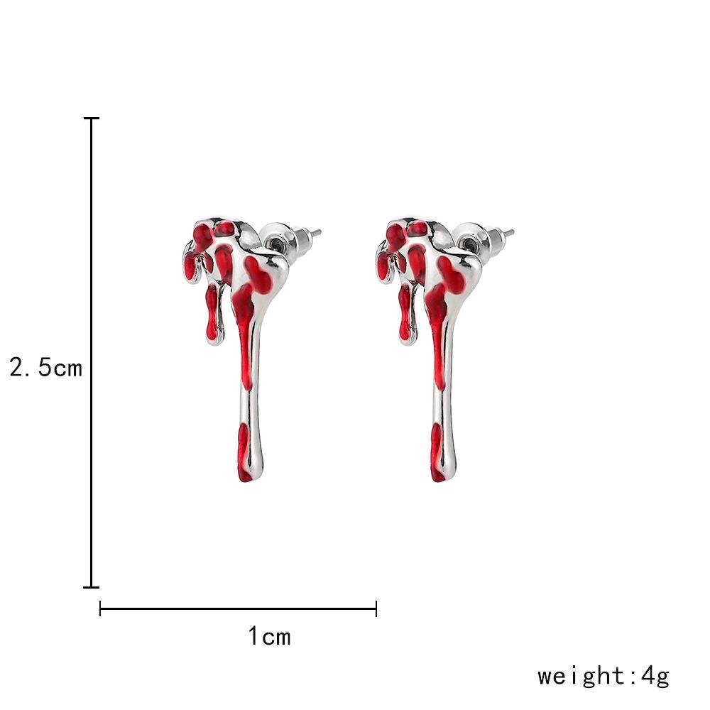 Fashion and popular Halloween earrings creative lunar eclipse blood drop earrings funny drop-shaped earrings