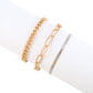 A139 multi-layer anklet personality simple metal chain foot decoration punk sweet and spicy snake bone hit color accessories