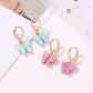 Fashion 2pcs Set Jewelry Acrylic Butterfly Necklace Earrings Set Ornament