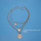 Fashion pin necklace multi-layer portrait ins net red street style Hong Kong long sweater chain necklace