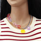 Personalized color smiley bear necklace for men and women fashion hip-hop couple pendant retro jewelry necklace