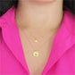 Personalized Peach Heart Mother and Child Necklace Creative Mother Daughter Clavicle Chain Mother's Day Gift