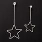 Ins hollow out five-pointed star earrings fashion temperament personality design asymmetrical earrings earrings net red earrings