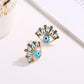 Creative fashion blue eye earrings with rhinestone eyes temperament earrings earrings