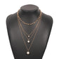 N8614 back decoration retro multi-layered temperament necklace imitation pearl chain niche exaggerated necklace