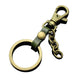 Top Layer Cowhide Key Chain Chain Belt Chain Key Ring Dog Buckle 1 Colors Leather Bag Pendant Antique Bronze