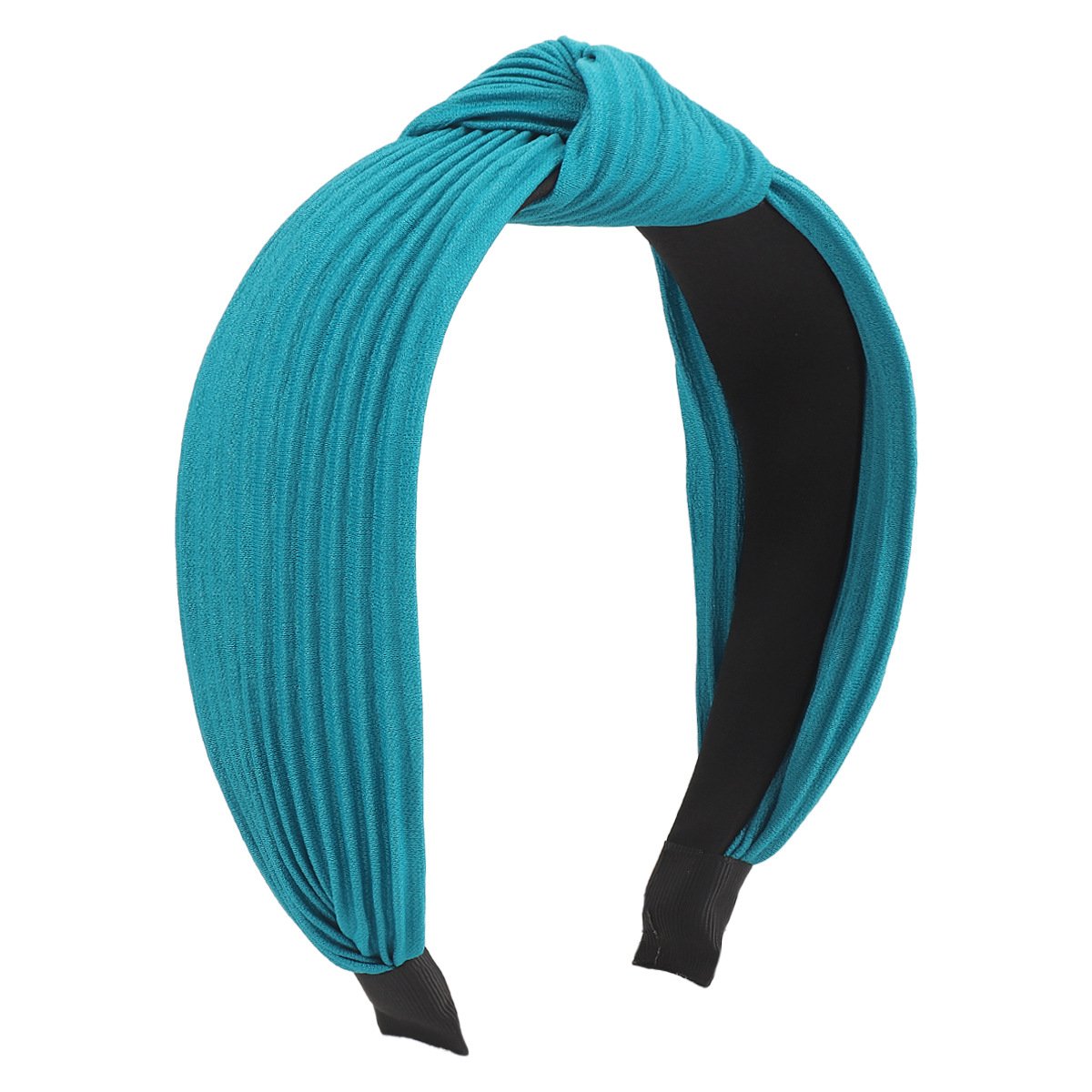 F539 Retro Striped Solid Color Pressed Pleated Knotted Headband Cloth Ladies Going Out Pressed Hair Non-slip Headband