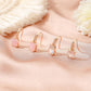 Geometric Oval Moonstone Pink Earrings Female Rose Gold Crystal Water Drop Earrings Earrings Stud Earrings
