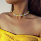 Jewelry Personality Irregular Geometric Necklace Female Hip Hop Creative Design Smiley Imitation Pearl Necklace