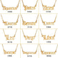 Jewelry Personality Creative Twelve Constellation Necklace Retro English Alphabet Pendant Clavicle Chain