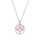 Round Hollow Crystal Lucky Tree Pendant Tree of Life Necklace Versatile Creative Necklace for Women