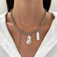 ins abstract face necklace female fashion temperament funny personality portrait pendant clavicle chain hip-hop necklace