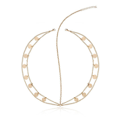 Jewelry street fashion super shiny sequins tassel chain headdress head chain