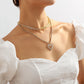 N1885 Fashion Sweet Claw Chain Rhinestone Clavicle Necklace Cool Love Love Hong Kong Retro Stacked Necklace